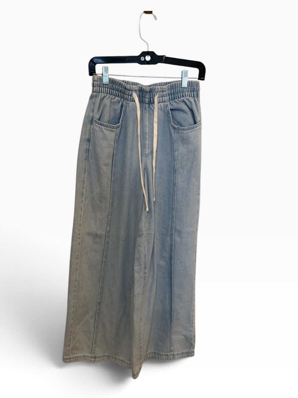 Universal Thread High Rise Drawstring Wide Leg Denim Beach Pants XS